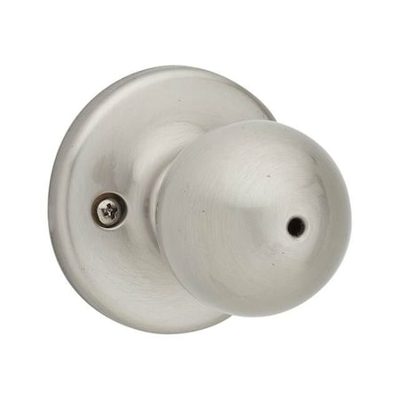Kwikset Polo Knob Privacy Door Lock with New Chassis with 6AL Latch and RCS Strike Satin Nickel Finish 300P-15